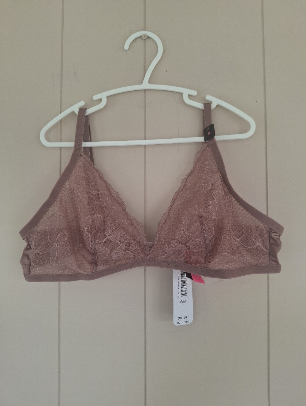 La SENZA Medium Lace Bralette Unlined Sheer Bra NWT Lingerie